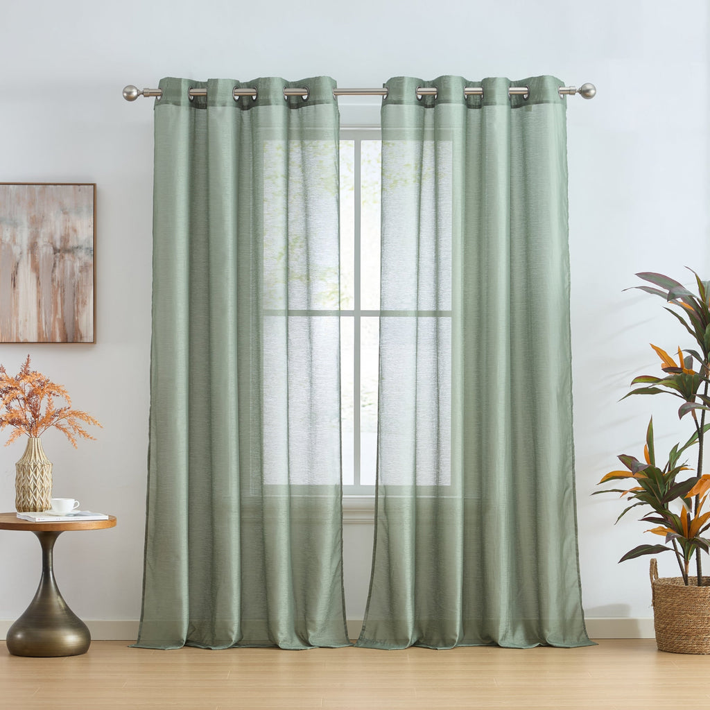 Window Curtain, Victoria Semi Sheer Grommet Panels for Windows, Room Styling and Everyday Privacy, 14 Sizes and 28 Colors image 153