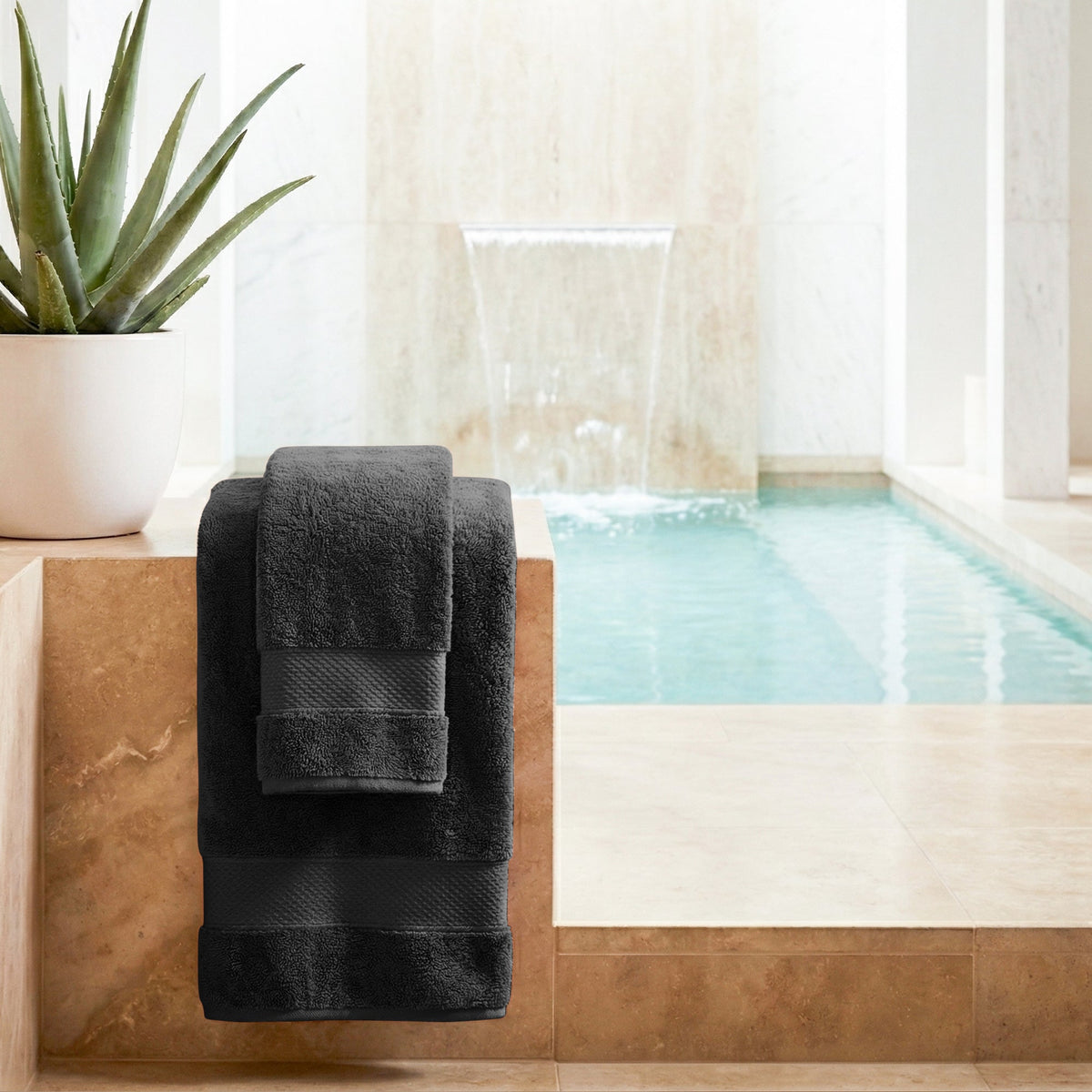 Bath Linen, Plush Towel Collection for Daily Bathroom Routines and Guest Baths, 5 Sizes and 15 Colors image 154