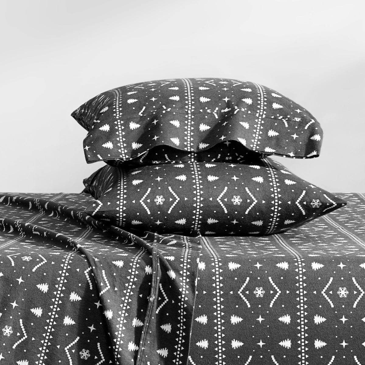 Bed Sheet Set, Cotton Flannel Prints for Master Bedrooms, Guest Beds and Daily Use, 7 Sizes and 30 Colors image 154