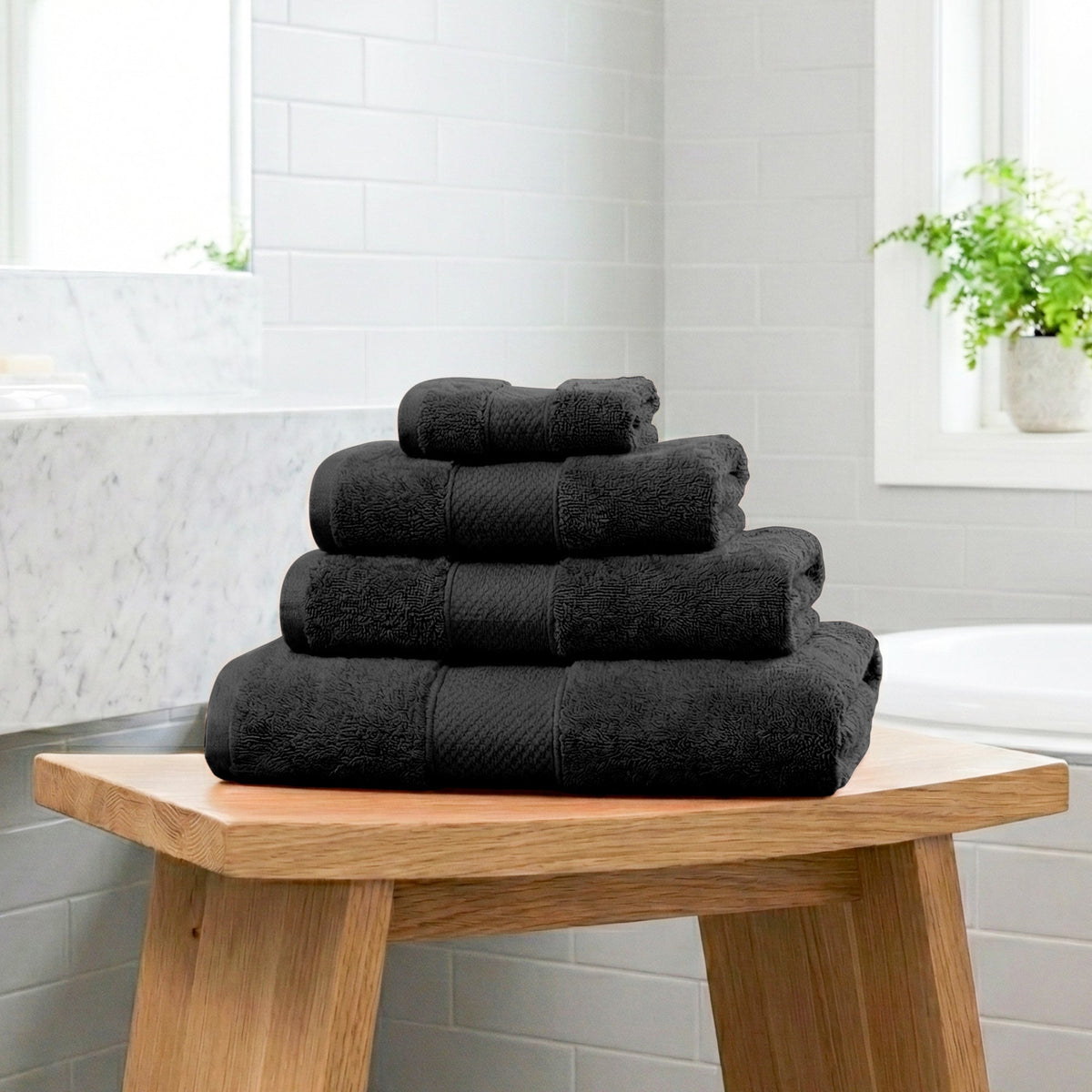 Bath Linen, Plush Towel Collection for Daily Bathroom Routines and Guest Baths, 5 Sizes and 15 Colors image 155