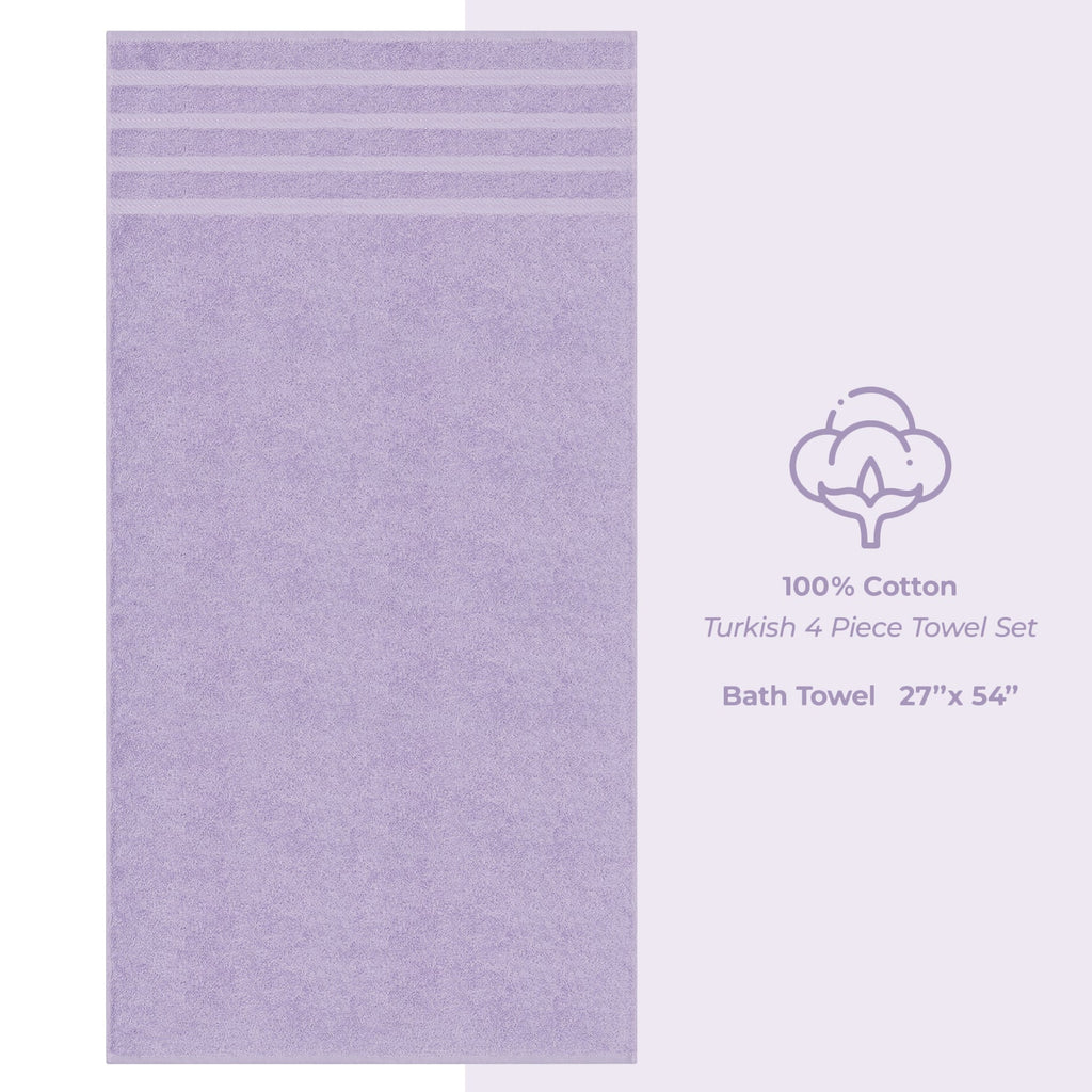Bath Towel Set, 100% Cotton Turkish Towels for Bathroom, 4 for Home Bathrooms and Everyday Care, 21 Color Options image 157