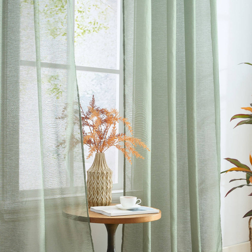 Window Curtain, Victoria Semi Sheer Grommet Panels for Windows, Room Styling and Everyday Privacy, 14 Sizes and 28 Colors image 158
