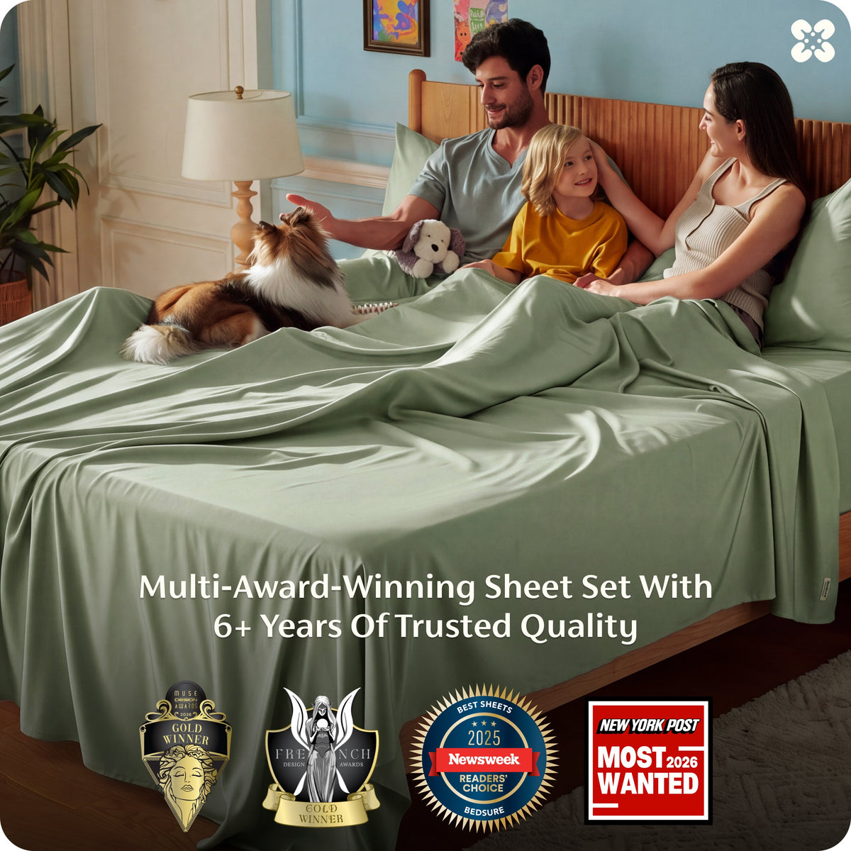 Bed Sheet Set, Rayon Derived from Bamboo, Cooling Comfort, Breathable Construction for Everyday Bedroom Comfort and Guest Rooms image 158