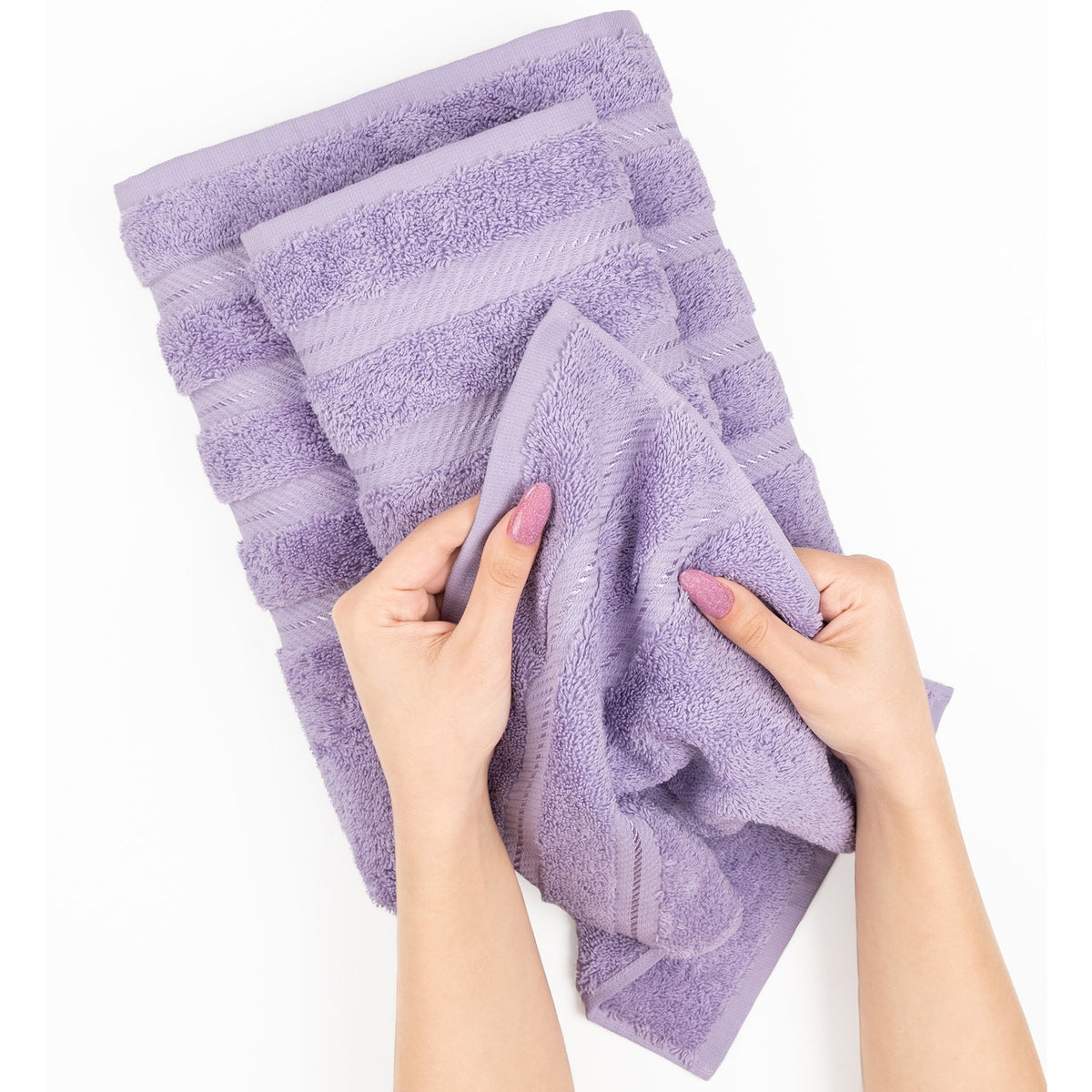 Bath Towel Set, 100% Cotton Turkish Towels for Bathroom, 4 for Home Bathrooms and Everyday Care, 21 Color Options image 158