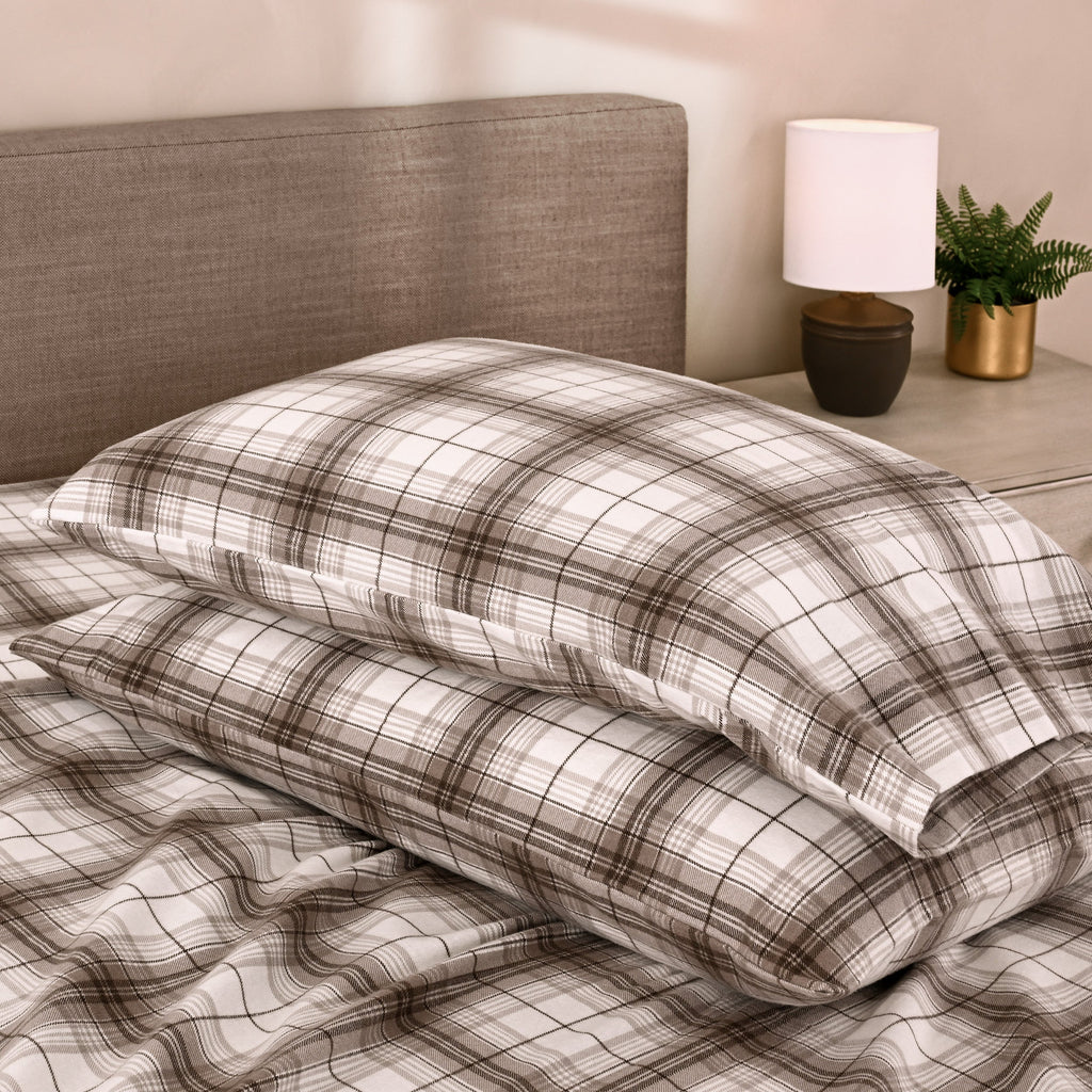 Bed Sheet Set, Cotton Flannel Prints for Master Bedrooms, Guest Beds and Daily Use, 7 Sizes and 30 Colors image 159