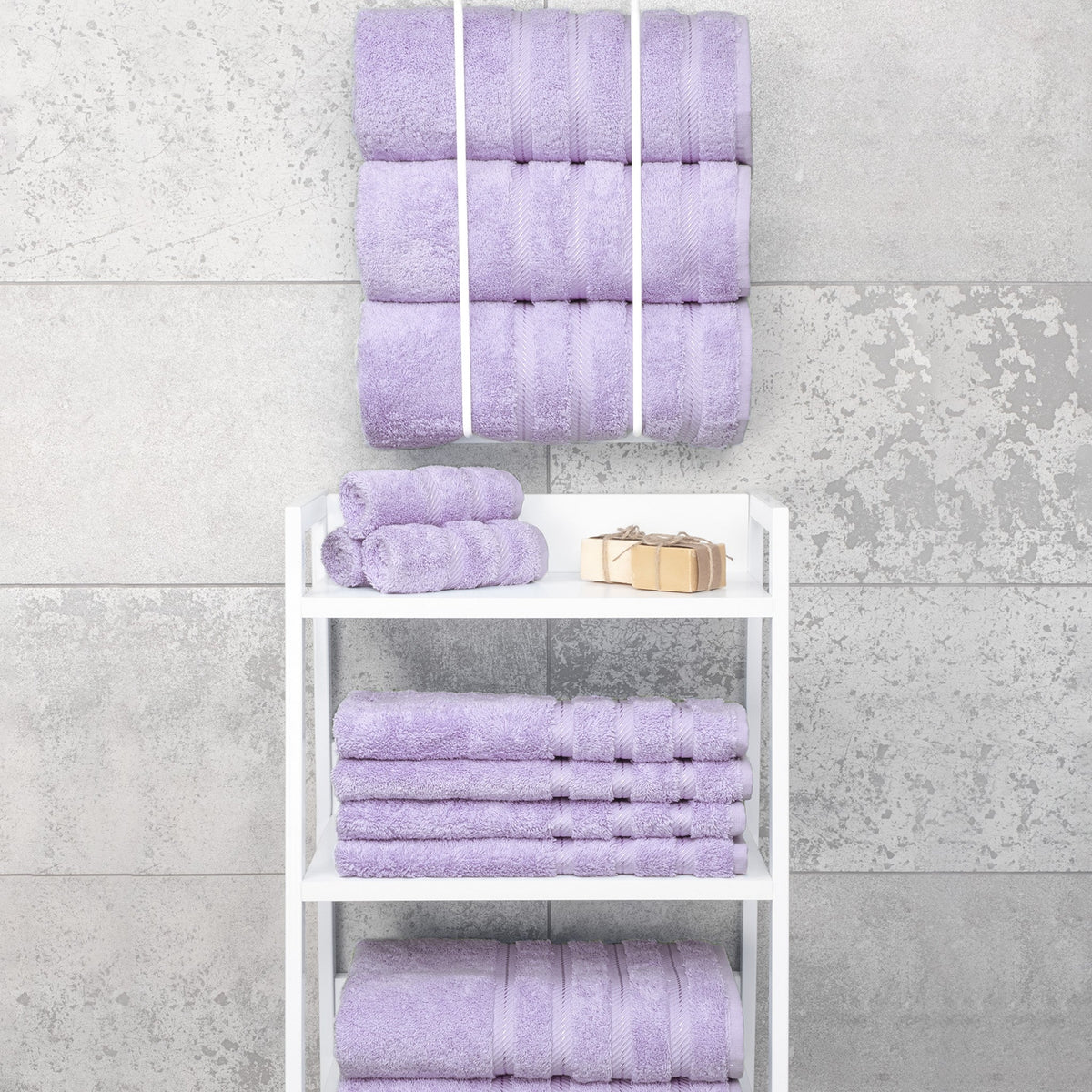 Bath Towel Set, 100% Cotton Turkish Towels for Bathroom, 4 for Home Bathrooms and Everyday Care, 21 Color Options image 160