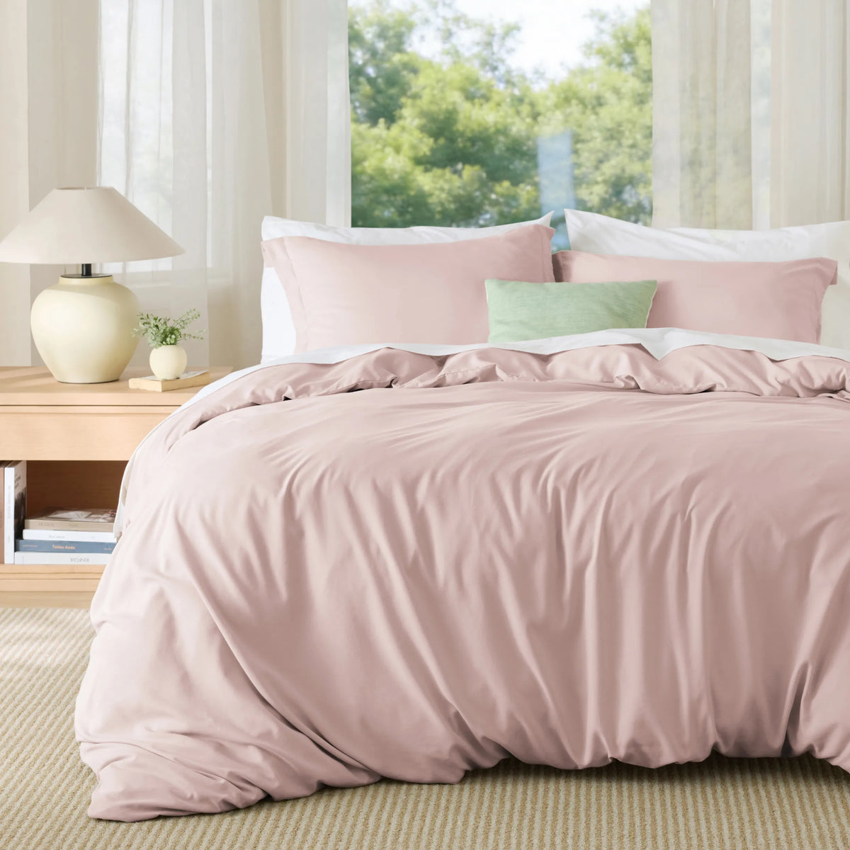 Duvet Cover Set, Brushed Microfiber for Guest Rooms and Everyday Bedroom Styling, 9 Sizes and 36 Colors image 161