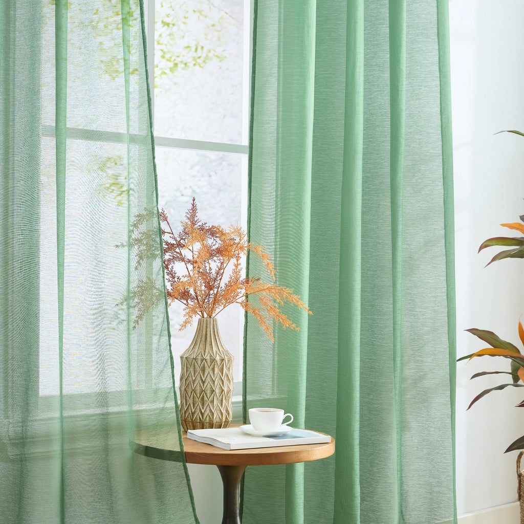 Window Curtain, Victoria Semi Sheer Grommet Panels for Windows, Room Styling and Everyday Privacy, 14 Sizes and 28 Colors image 161