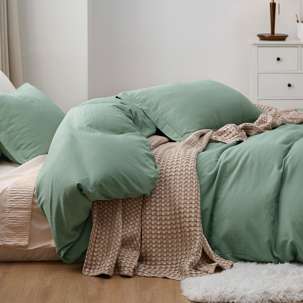 Duvet Cover Set, Ultra Soft Hypoallergenic Microfiber, Lightweight Design for Guest Rooms and Everyday Bedroom Styling image 162