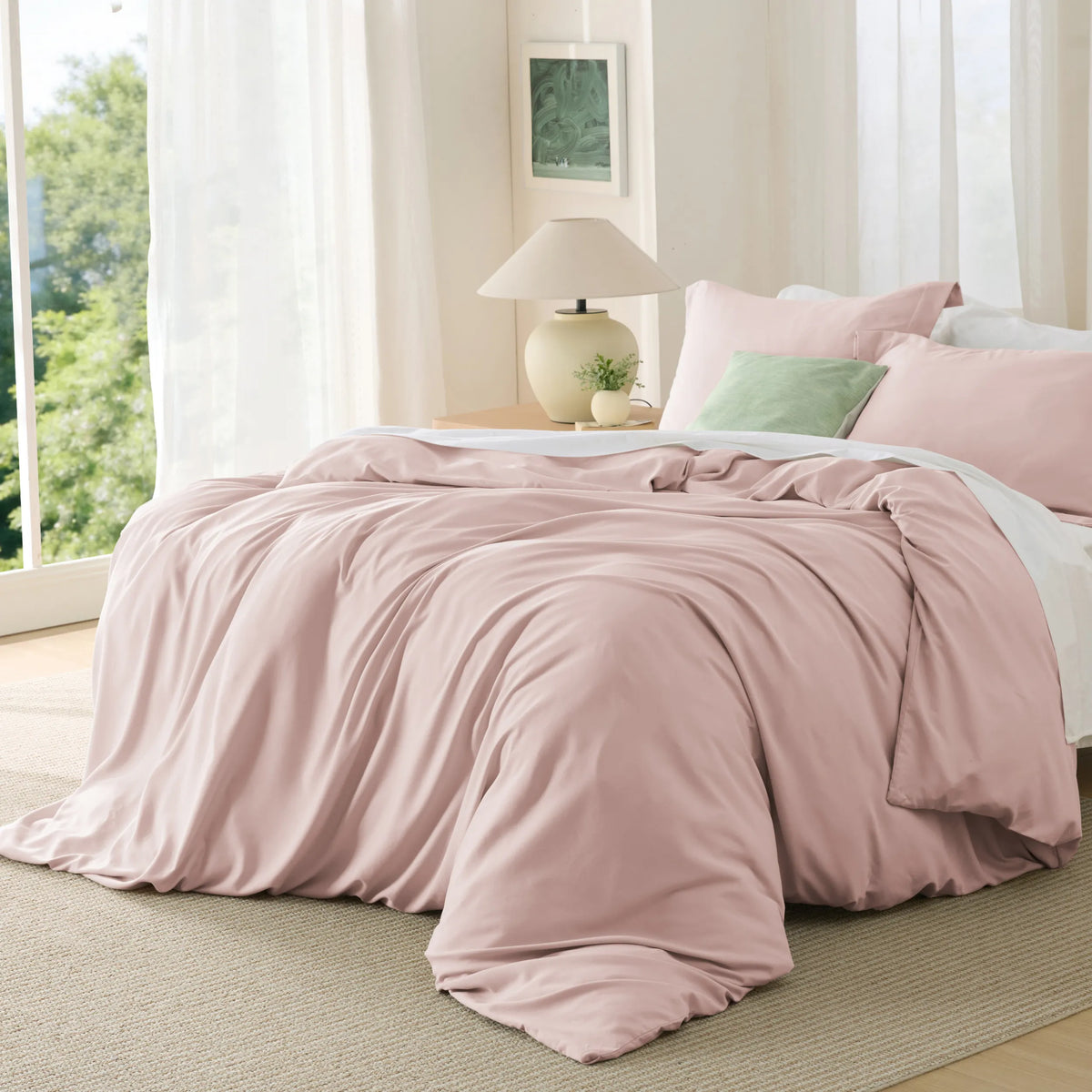 Duvet Cover Set, Brushed Microfiber for Guest Rooms and Everyday Bedroom Styling, 9 Sizes and 36 Colors image 162