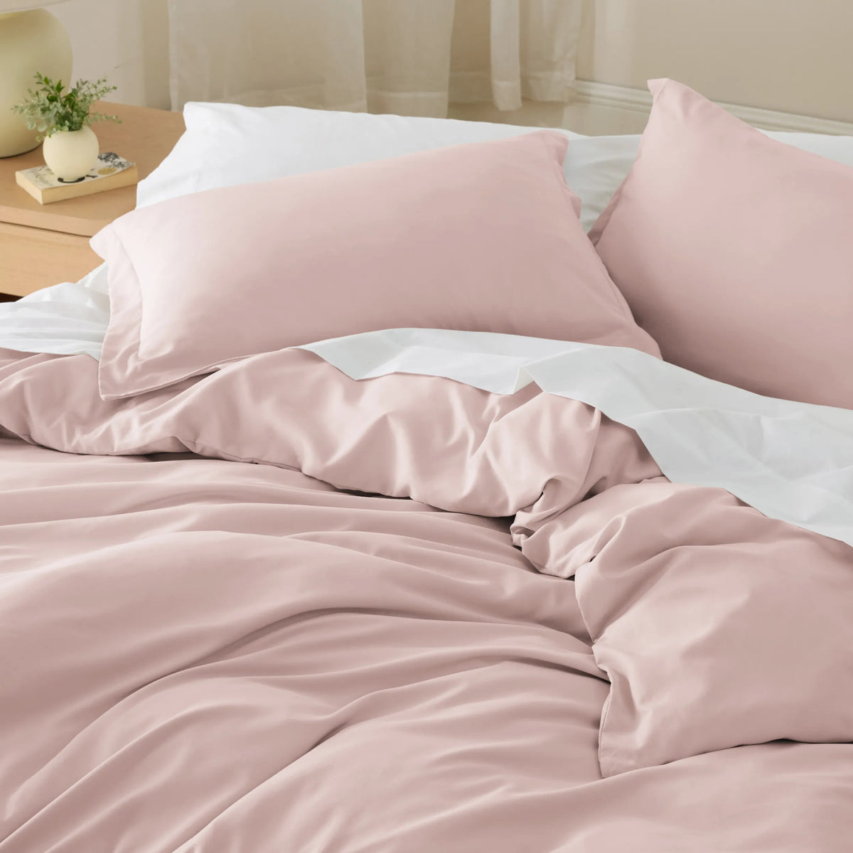 Duvet Cover Set, Brushed Microfiber for Guest Rooms and Everyday Bedroom Styling, 9 Sizes and 36 Colors image 163