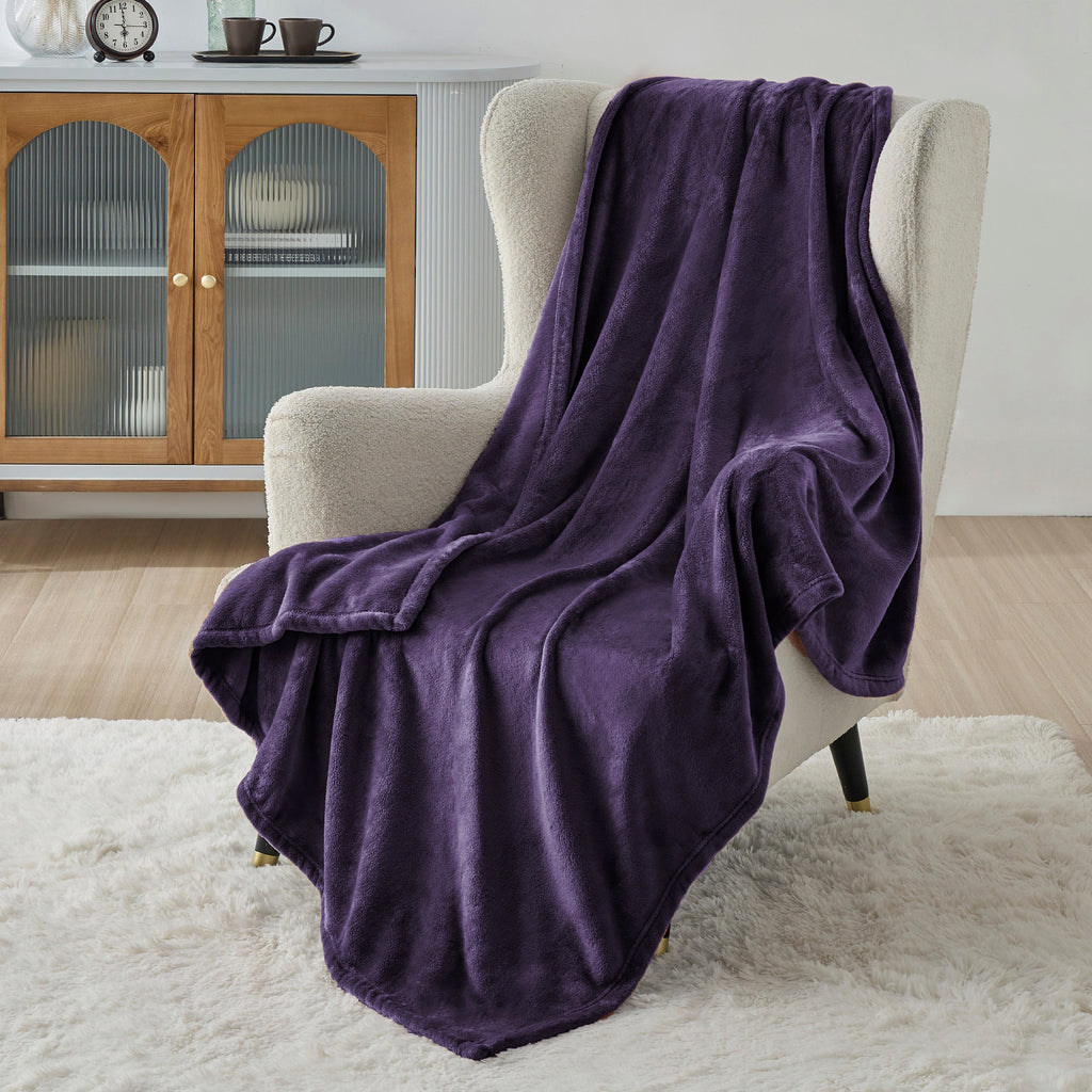Cozy Throw Blanket, Flannel Fleece 300gsm, Lightweight Design for Living Rooms, Bedrooms and Everyday Lounging, 4 Sizes and 29 Colors image 164