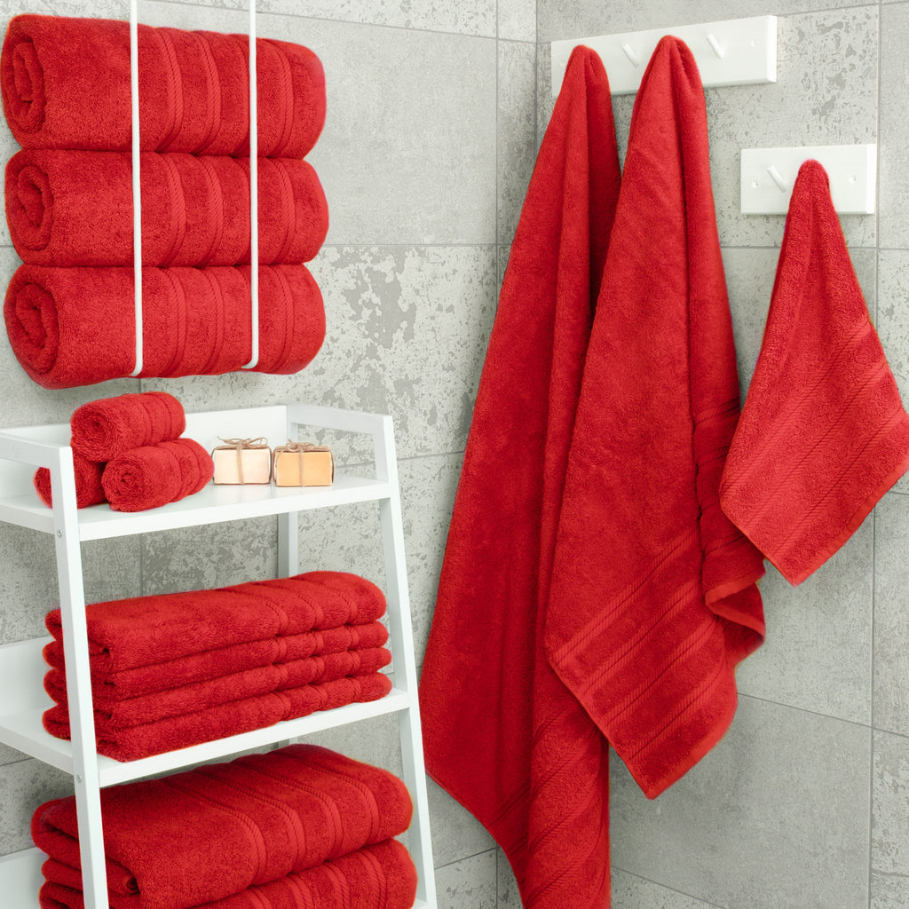 Bath Towel Set, 100% Cotton Turkish Towels for Bathroom, 4 for Home Bathrooms and Everyday Care, 21 Color Options image 164