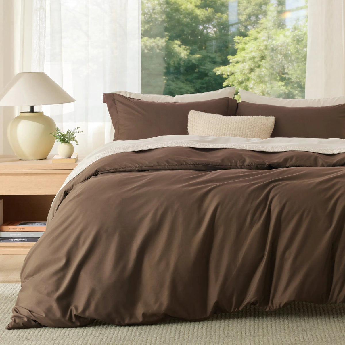 Duvet Cover Set, Brushed Microfiber for Guest Rooms and Everyday Bedroom Styling, 9 Sizes and 36 Colors image 166