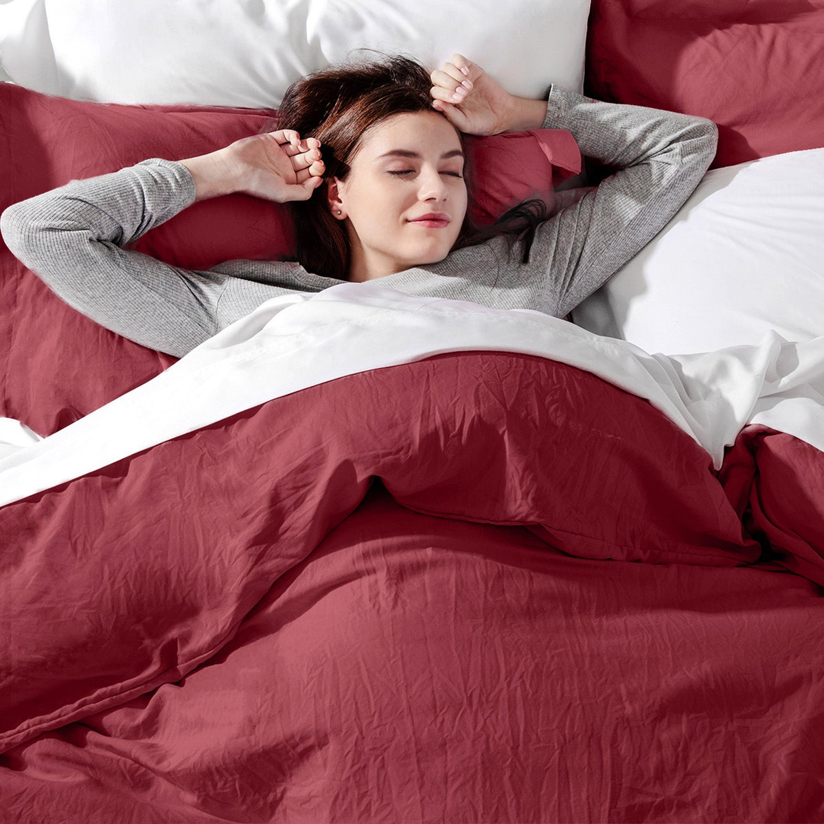 Duvet Cover Set, Ultra Soft Hypoallergenic Microfiber, Lightweight Design for Guest Rooms and Everyday Bedroom Styling image 166