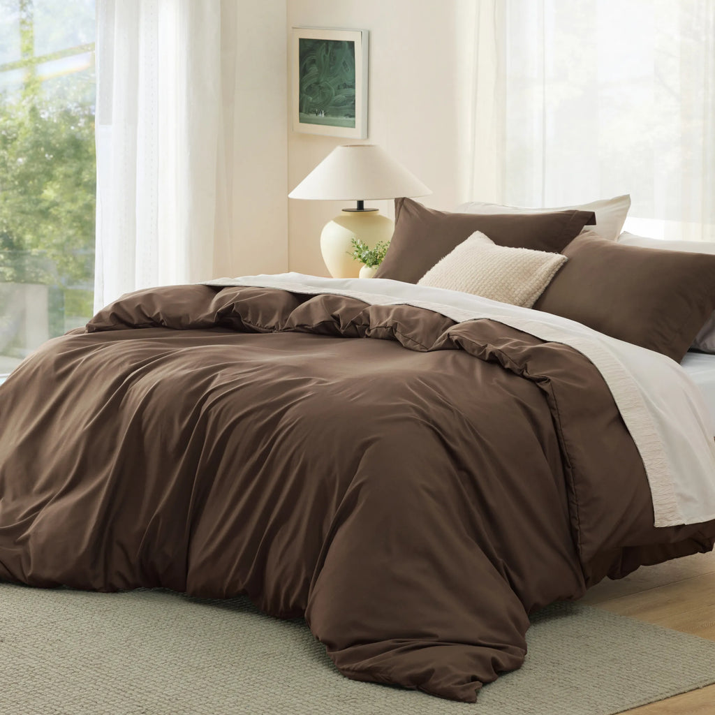 Duvet Cover Set, Brushed Microfiber for Guest Rooms and Everyday Bedroom Styling, 9 Sizes and 36 Colors image 167