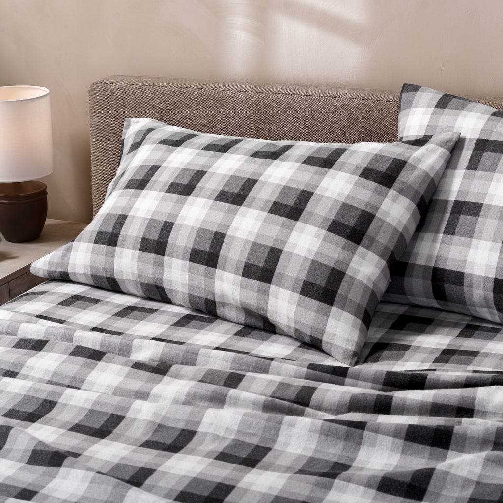 Bed Sheet Set, Cotton Flannel Prints for Master Bedrooms, Guest Beds and Daily Use, 7 Sizes and 30 Colors image 169
