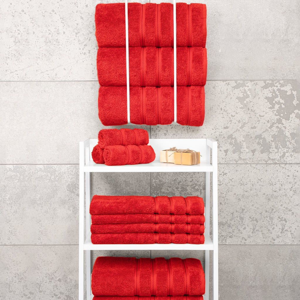 Bath Towel Set, 100% Cotton Turkish Towels for Bathroom, 4 for Home Bathrooms and Everyday Care, 21 Color Options image 169
