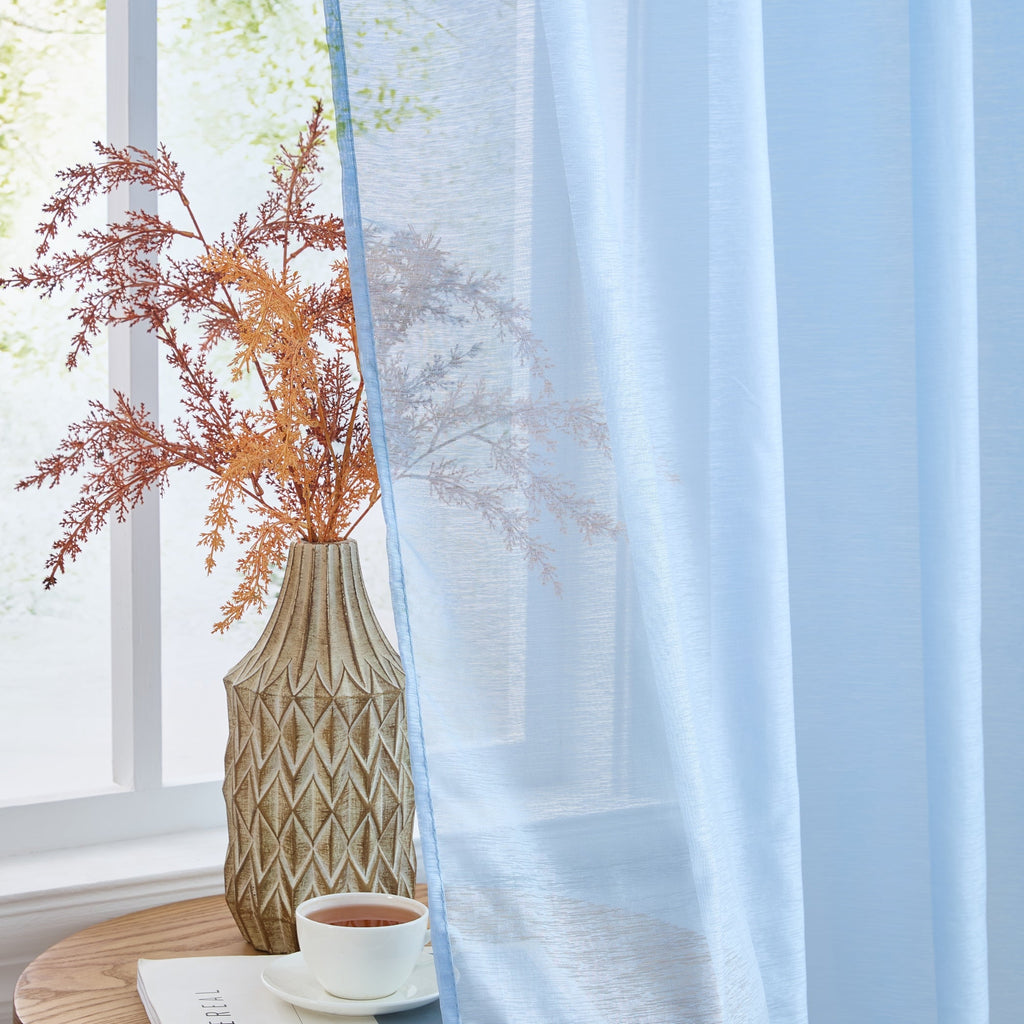 Window Curtain, Victoria Semi Sheer Grommet Panels for Windows, Room Styling and Everyday Privacy, 14 Sizes and 28 Colors image 169