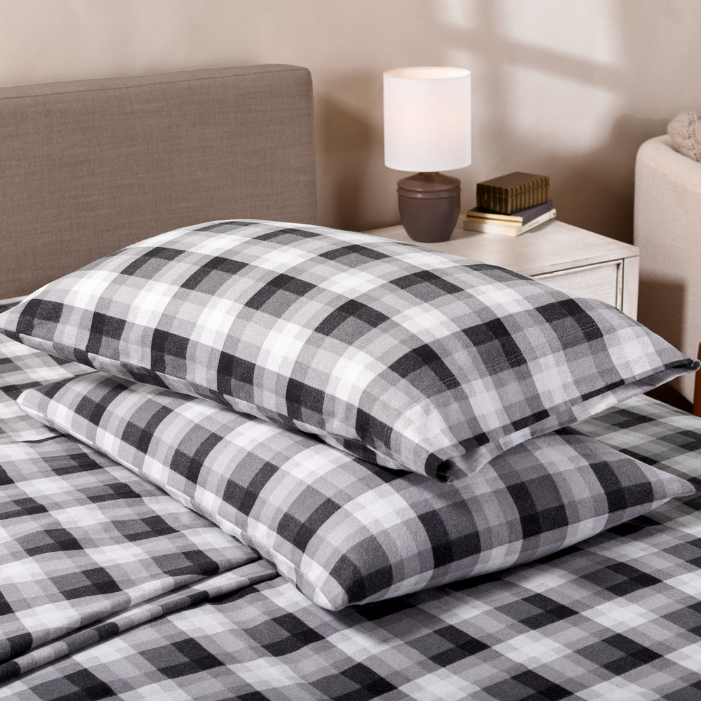 Bed Sheet Set, Cotton Flannel Prints for Master Bedrooms, Guest Beds and Daily Use, 7 Sizes and 30 Colors image 170