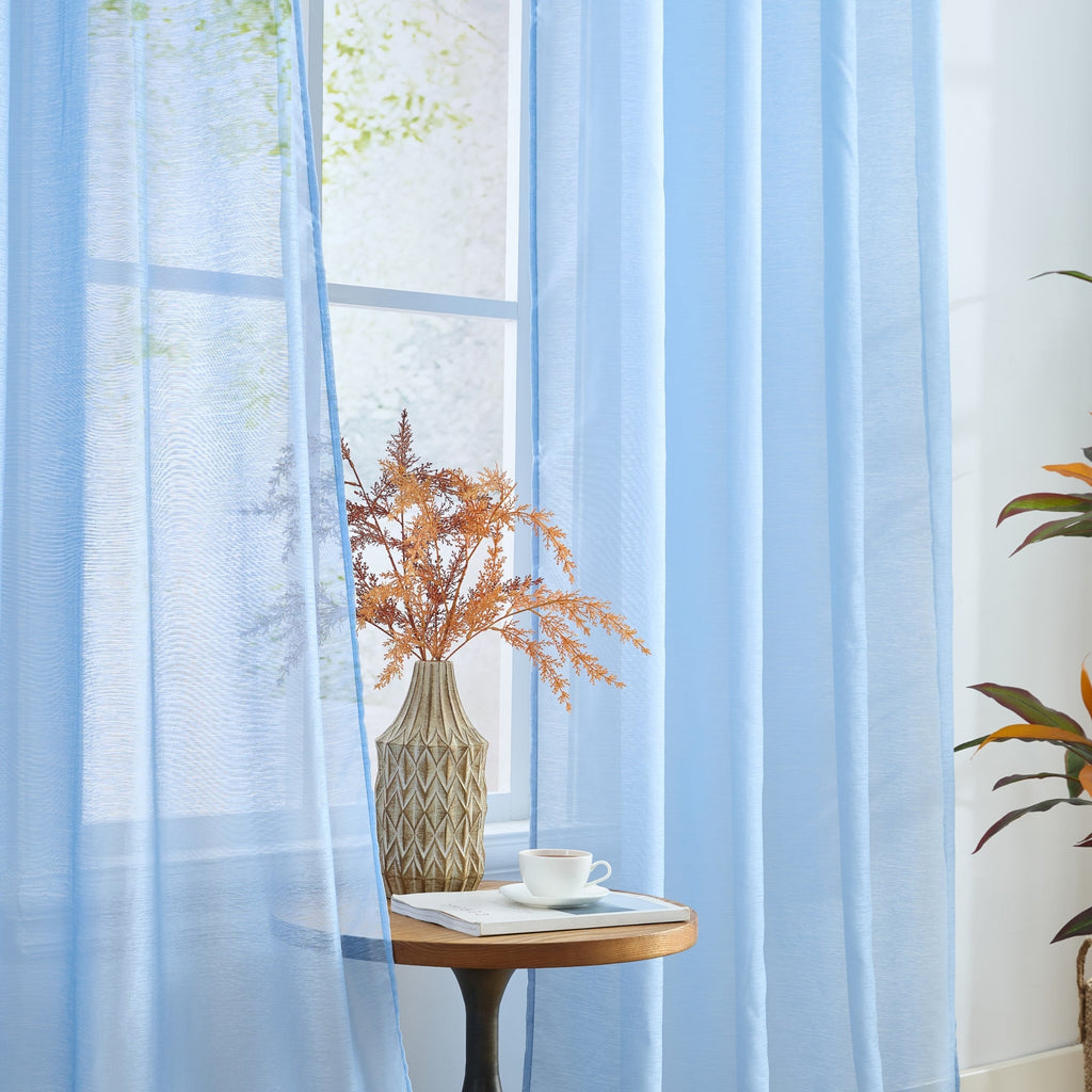 Window Curtain, Victoria Semi Sheer Grommet Panels for Windows, Room Styling and Everyday Privacy, 14 Sizes and 28 Colors image 170