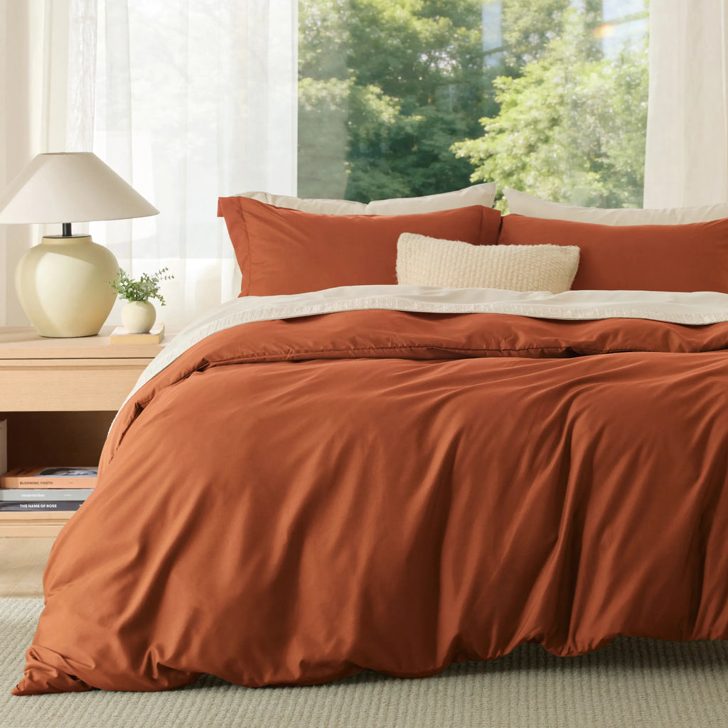 Duvet Cover Set, Brushed Microfiber for Guest Rooms and Everyday Bedroom Styling, 9 Sizes and 36 Colors image 171
