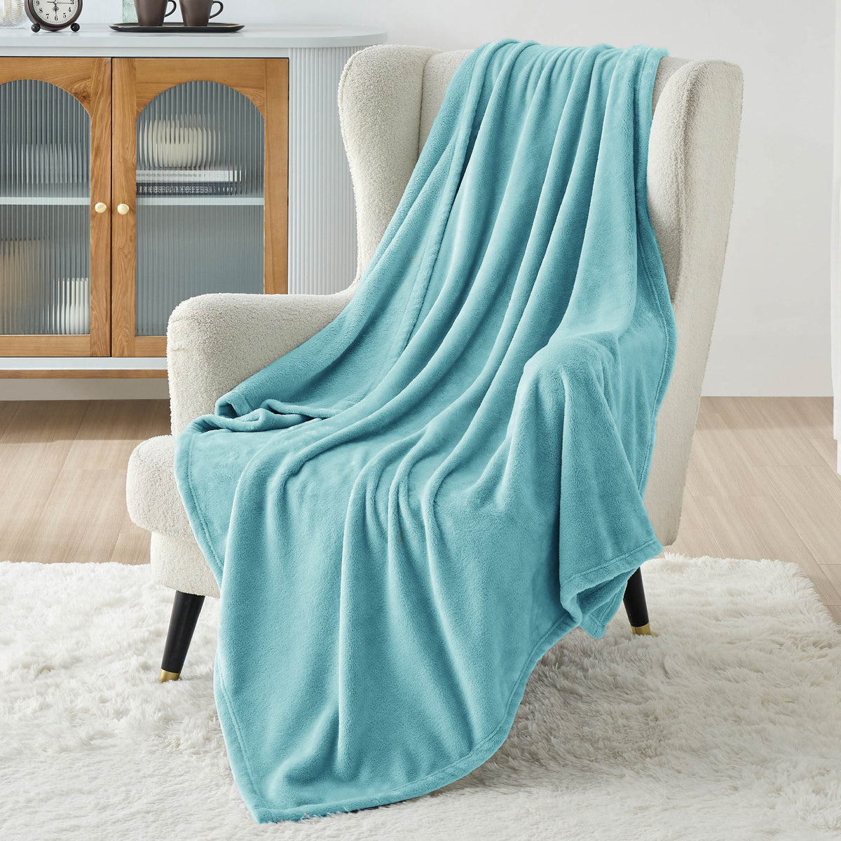 Cozy Throw Blanket, Flannel Fleece 300gsm, Lightweight Design for Living Rooms, Bedrooms and Everyday Lounging, 4 Sizes and 29 Colors image 172
