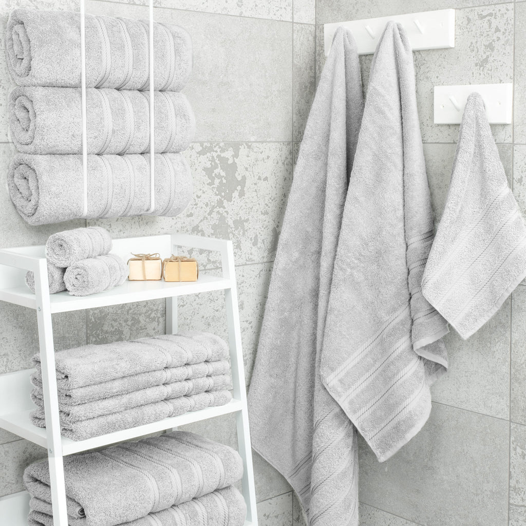 Bath Towel Set, 100% Cotton Turkish Towels for Bathroom, 4 for Home Bathrooms and Everyday Care, 21 Color Options image 173