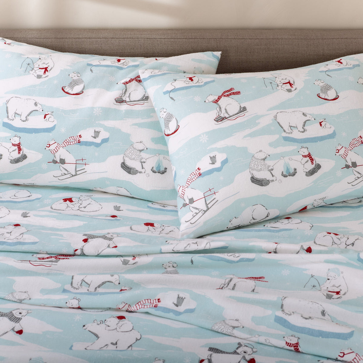 Bed Sheet Set, Cotton Flannel Prints for Master Bedrooms, Guest Beds and Daily Use, 7 Sizes and 30 Colors image 174