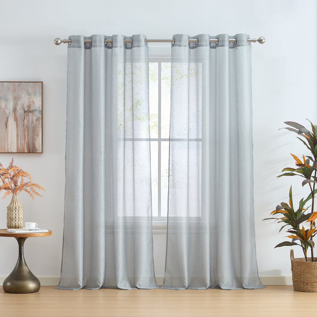 Window Curtain, Victoria Semi Sheer Grommet Panels for Windows, Room Styling and Everyday Privacy, 14 Sizes and 28 Colors image 174