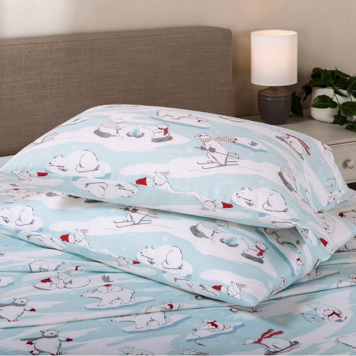 Bed Sheet Set, Cotton Flannel Prints for Master Bedrooms, Guest Beds and Daily Use, 7 Sizes and 30 Colors image 175