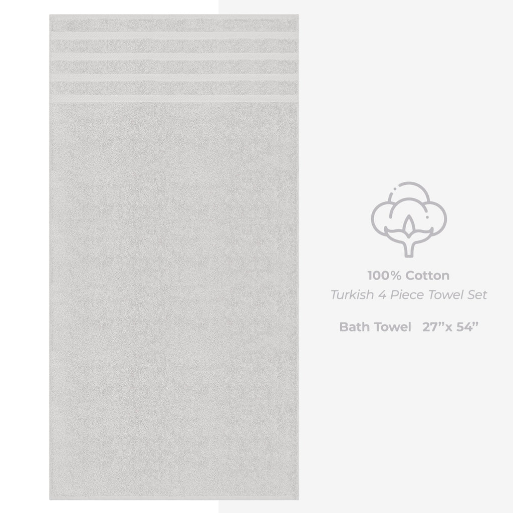 Bath Towel Set, 100% Cotton Turkish Towels for Bathroom, 4 for Home Bathrooms and Everyday Care, 21 Color Options image 175