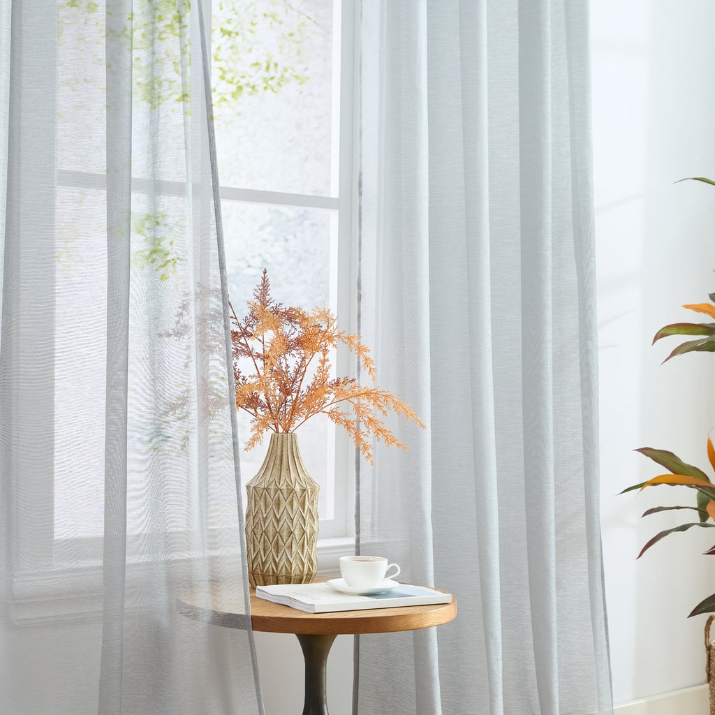 Window Curtain, Victoria Semi Sheer Grommet Panels for Windows, Room Styling and Everyday Privacy, 14 Sizes and 28 Colors image 176