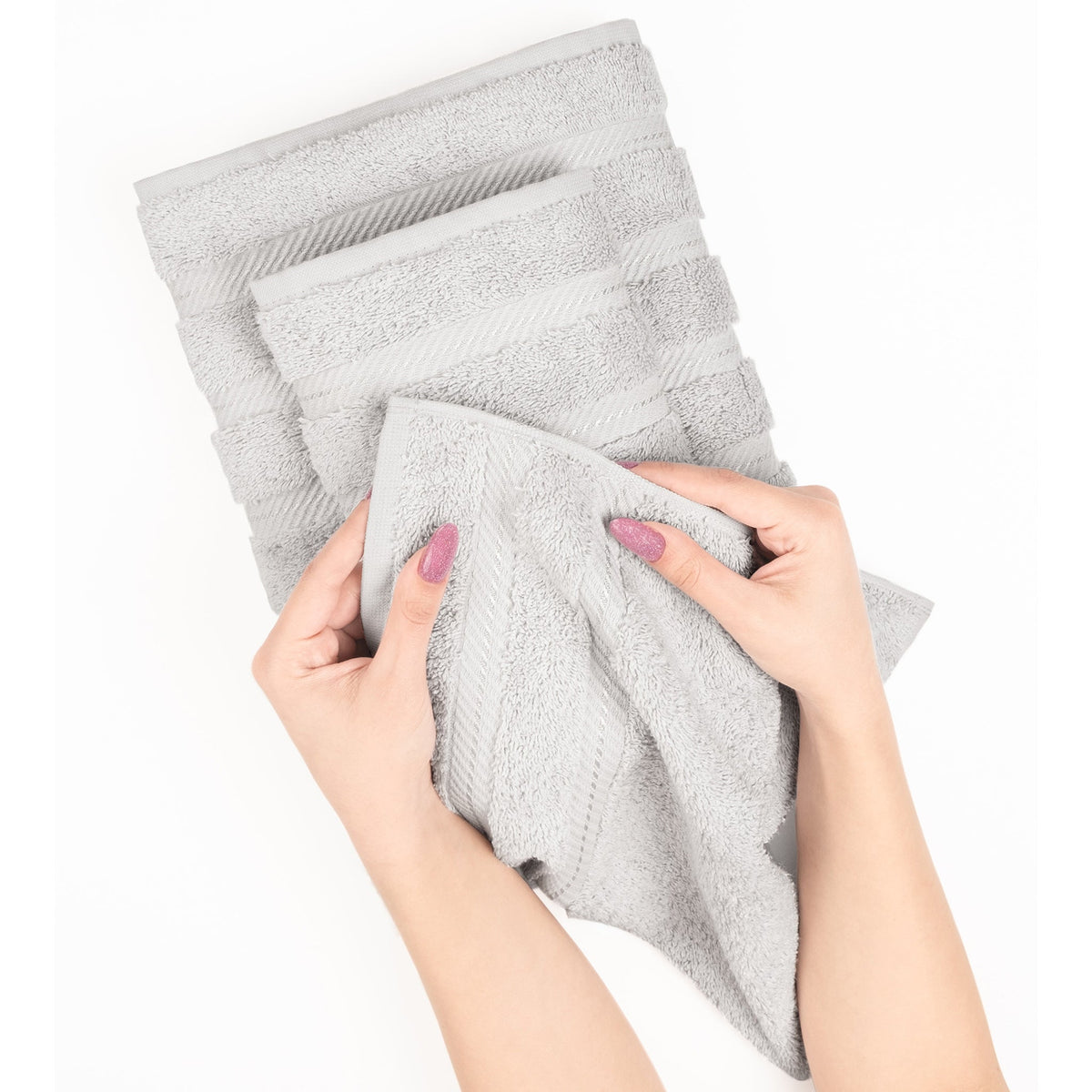 Bath Towel Set, 100% Cotton Turkish Towels for Bathroom, 4 for Home Bathrooms and Everyday Care, 21 Color Options image 176