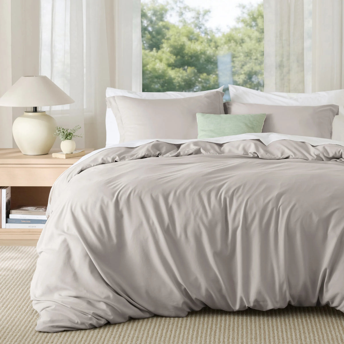 Duvet Cover Set, Brushed Microfiber for Guest Rooms and Everyday Bedroom Styling, 9 Sizes and 36 Colors image 176