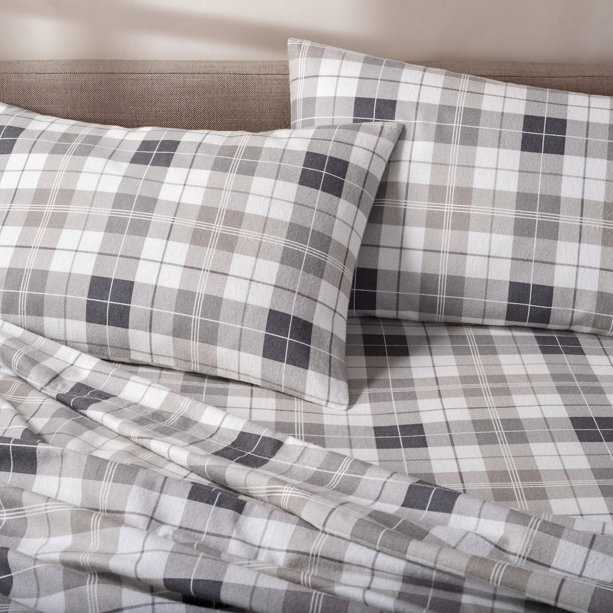 Bed Sheet Set, Cotton Flannel Prints for Master Bedrooms, Guest Beds and Daily Use, 7 Sizes and 30 Colors image 179