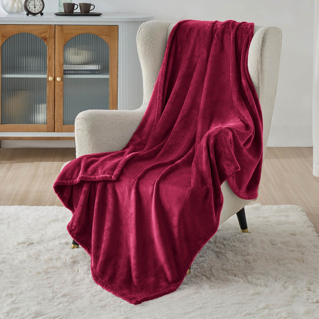 Cozy Throw Blanket, Flannel Fleece 300gsm, Lightweight Design for Living Rooms, Bedrooms and Everyday Lounging, 4 Sizes and 29 Colors image 179