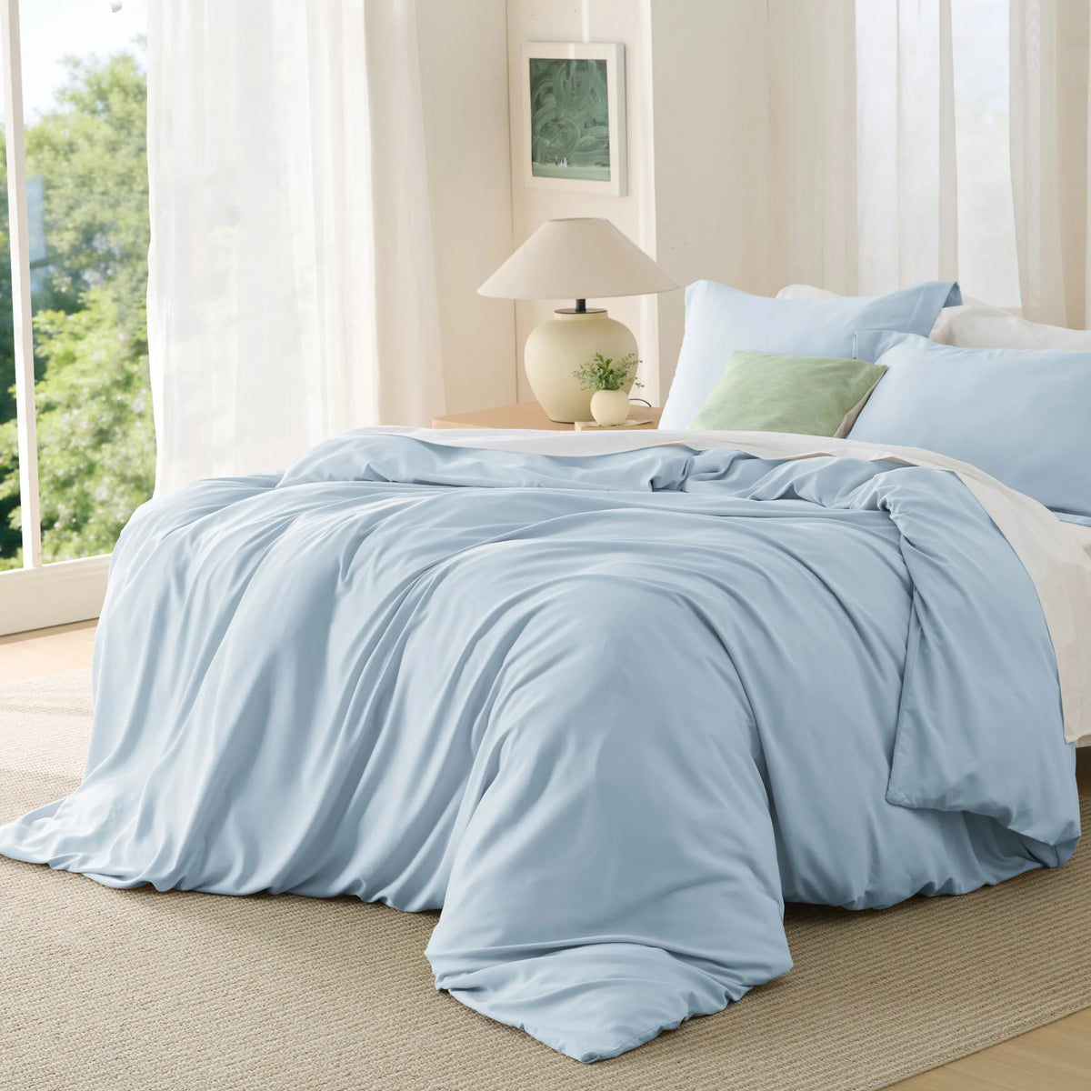 Duvet Cover Set, Brushed Microfiber for Guest Rooms and Everyday Bedroom Styling, 9 Sizes and 36 Colors image 182