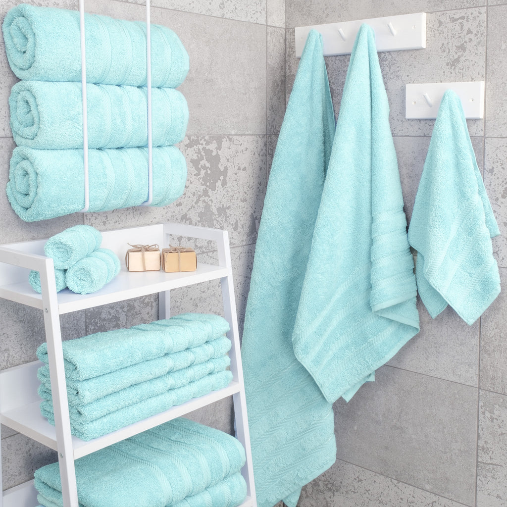 Bath Towel Set, 100% Cotton Turkish Towels for Bathroom, 4 for Home Bathrooms and Everyday Care, 21 Color Options image 182