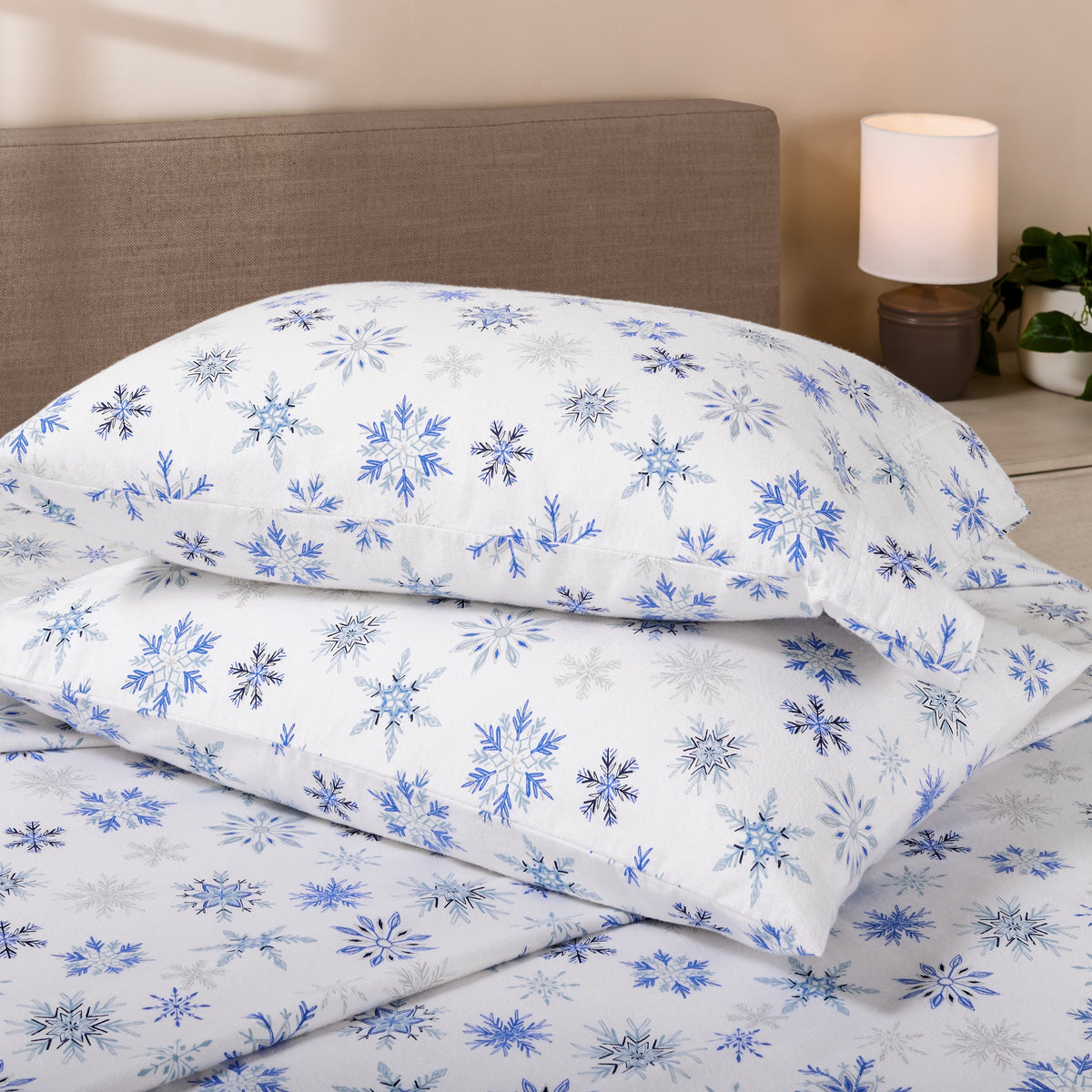 Bed Sheet Set, Cotton Flannel Prints for Master Bedrooms, Guest Beds and Daily Use, 7 Sizes and 30 Colors image 184