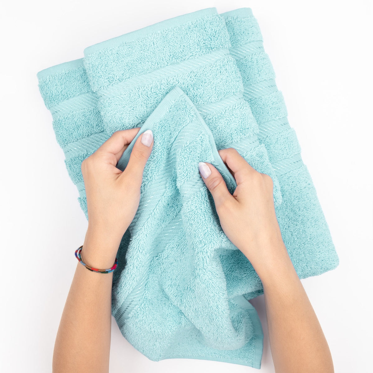 Bath Towel Set, 100% Cotton Turkish Towels for Bathroom, 4 for Home Bathrooms and Everyday Care, 21 Color Options image 185