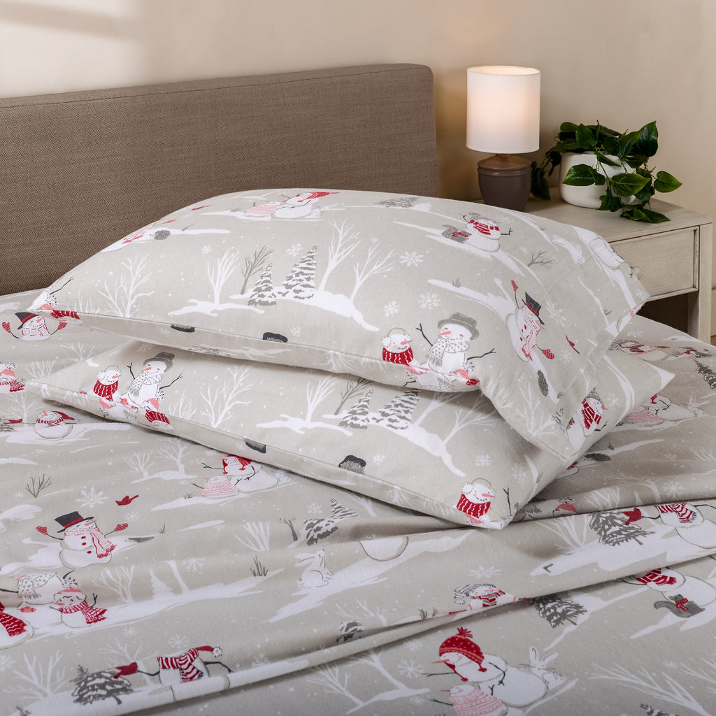 Bed Sheet Set, Cotton Flannel Prints for Master Bedrooms, Guest Beds and Daily Use, 7 Sizes and 30 Colors image 186