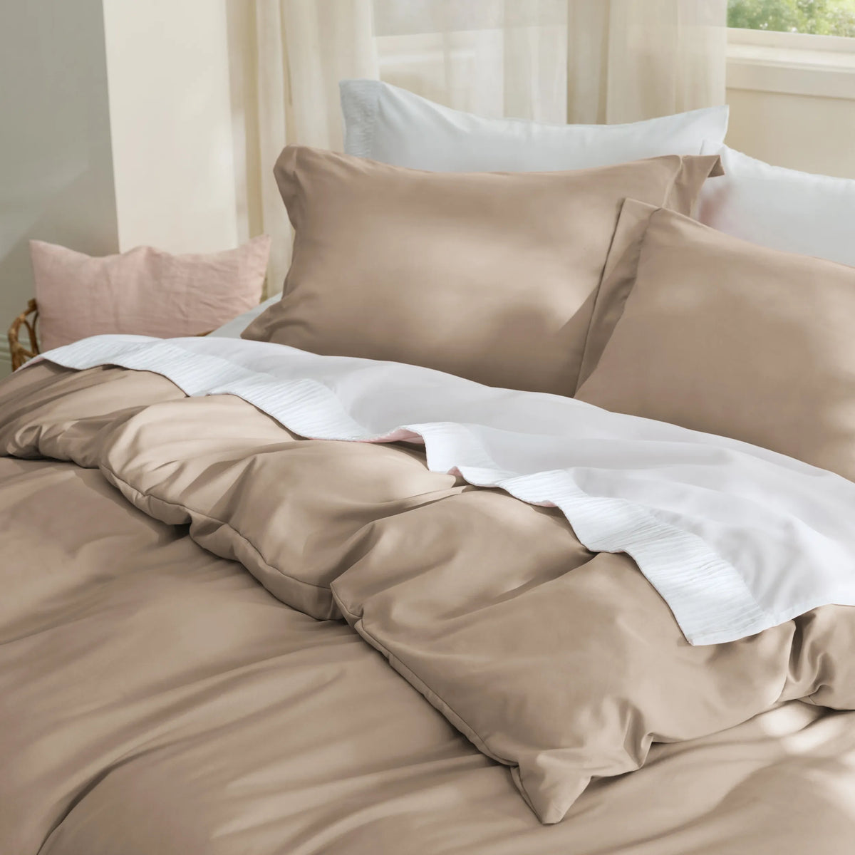 Duvet Cover Set, Brushed Microfiber for Guest Rooms and Everyday Bedroom Styling, 9 Sizes and 36 Colors image 188