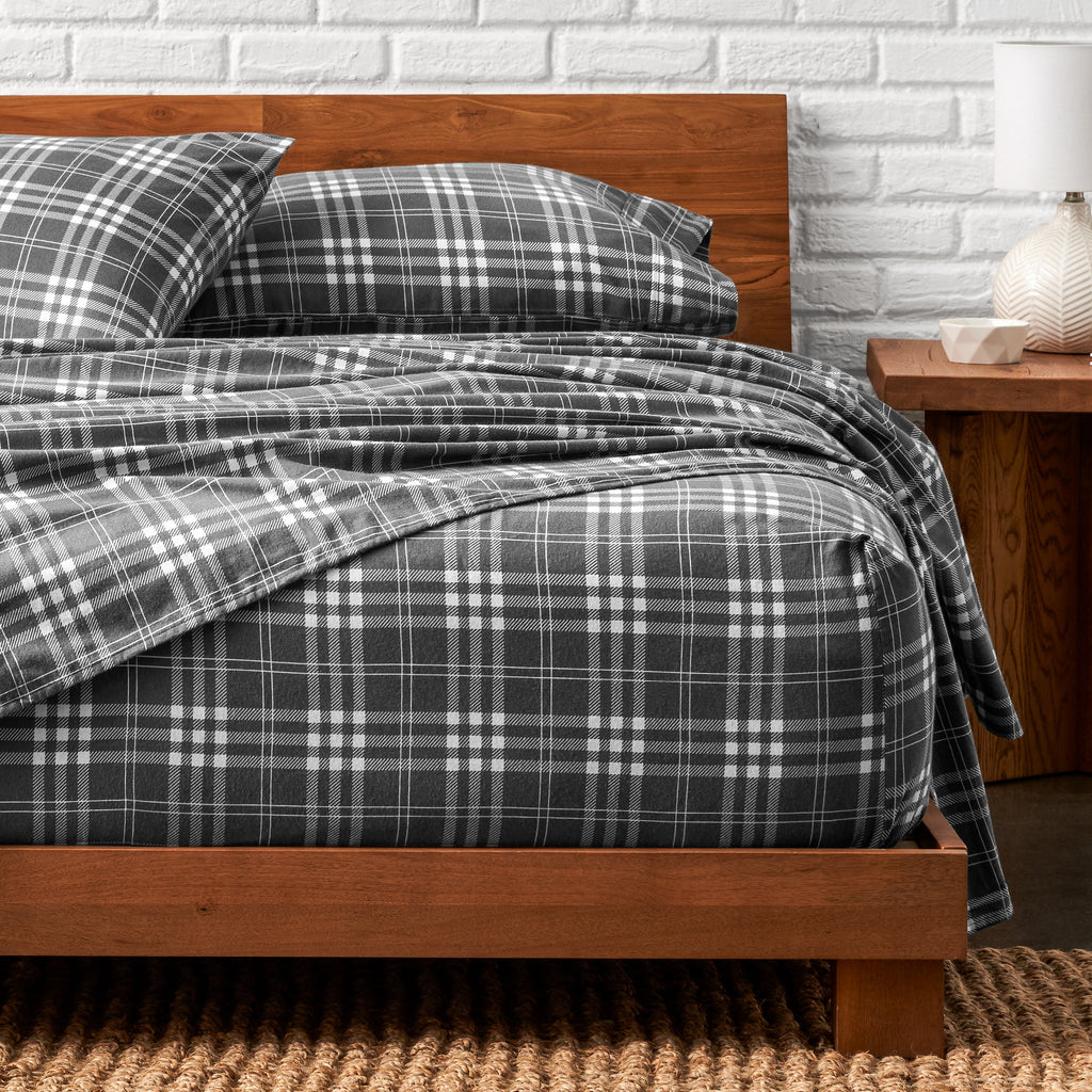 Bed Sheet Set, Cotton Flannel Prints for Master Bedrooms, Guest Beds and Daily Use, 7 Sizes and 30 Colors image 192