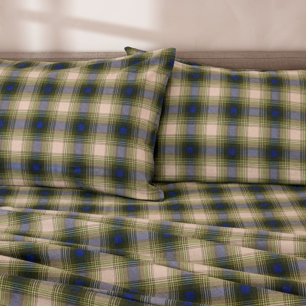 Bed Sheet Set, Cotton Flannel Prints for Master Bedrooms, Guest Beds and Daily Use, 7 Sizes and 30 Colors image 198
