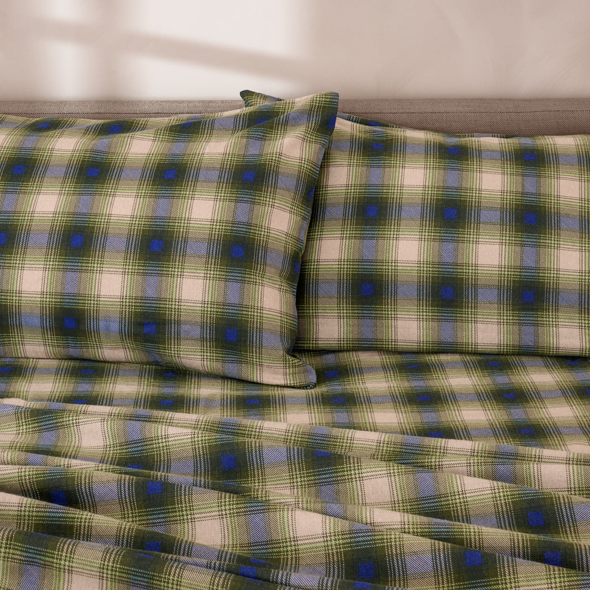 Bed Sheet Set, Cotton Flannel Prints for Master Bedrooms, Guest Beds and Daily Use, 7 Sizes and 30 Colors image 198