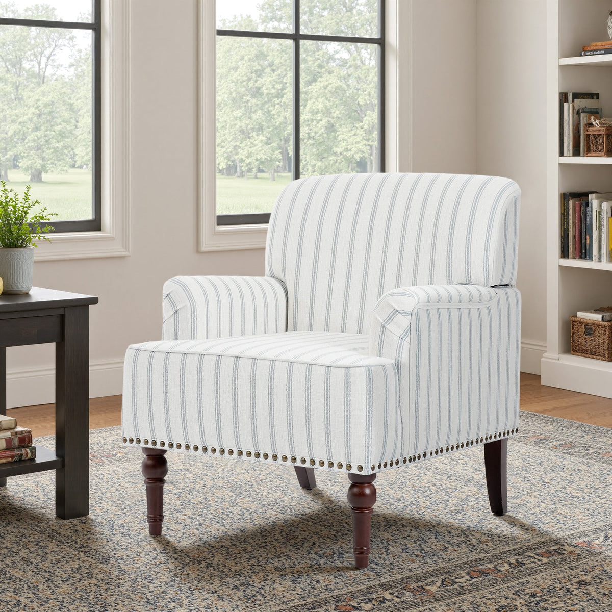 Upholstered Armchair, Pure Linen Upholstery, High-Density Foam for Bedroom Seating, Living Rooms and Home Study Spaces, 13 Color Options image 72