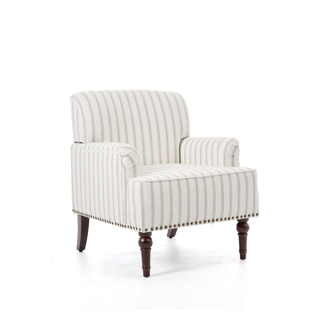 Upholstered Armchair, Pure Linen Upholstery, High-Density Foam for Bedroom Seating, Living Rooms and Home Study Spaces, 13 Color Options image 73