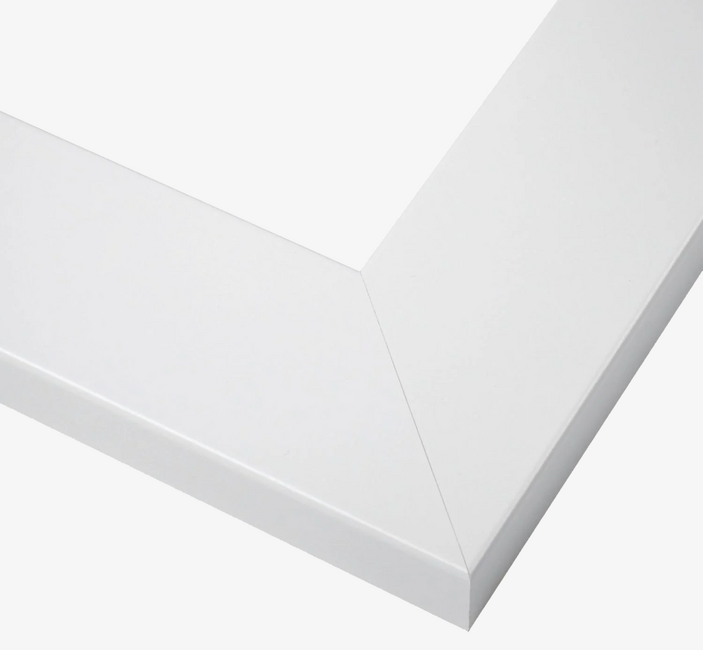 Mirror Frame Kit, Highline Bright White Slim, MDF Construction for Existing Wall-Mounted Mirrors and Bathroom Refreshes, 12 Size Options image 1