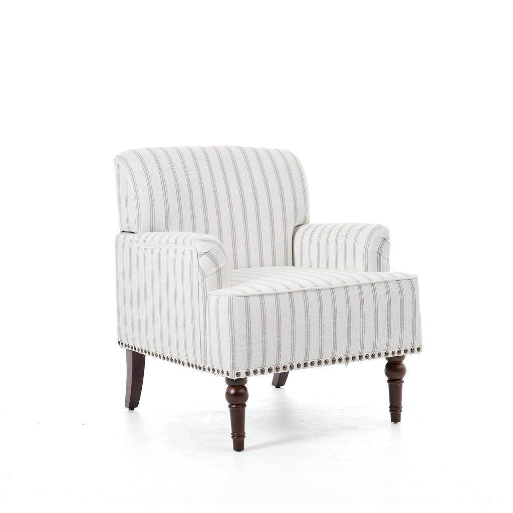 Upholstered Armchair, Pure Linen Upholstery, High-Density Foam for Bedroom Seating, Living Rooms and Home Study Spaces, 13 Color Options image 55